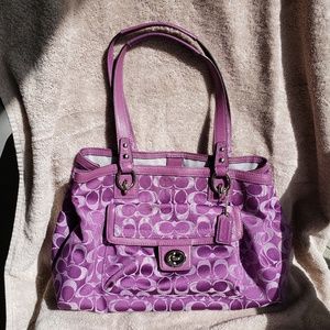 Purple - COACH PENELOPE Signature Sateen F19043